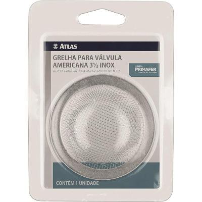 Grelha De Inox Para Válvula Americana 31/2, Cor Prata, Linha Primafer, Atlas.