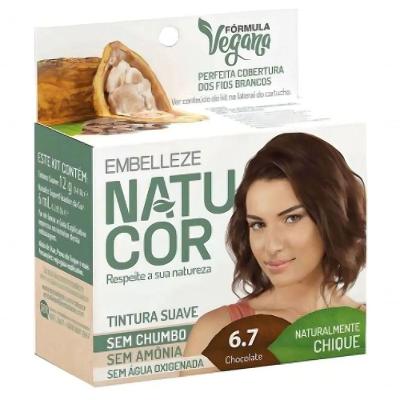 Tintura Natucor Embelleze Tinta De Cabelo Tom Chocolate Para Cabelo