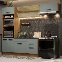 Cozinha Completa 270004 Com Armário E Balcão Rustic/Cinza - 1