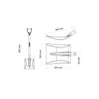 Pá Quadrada Com Cabo De Madeira 71cm Natural - 2
