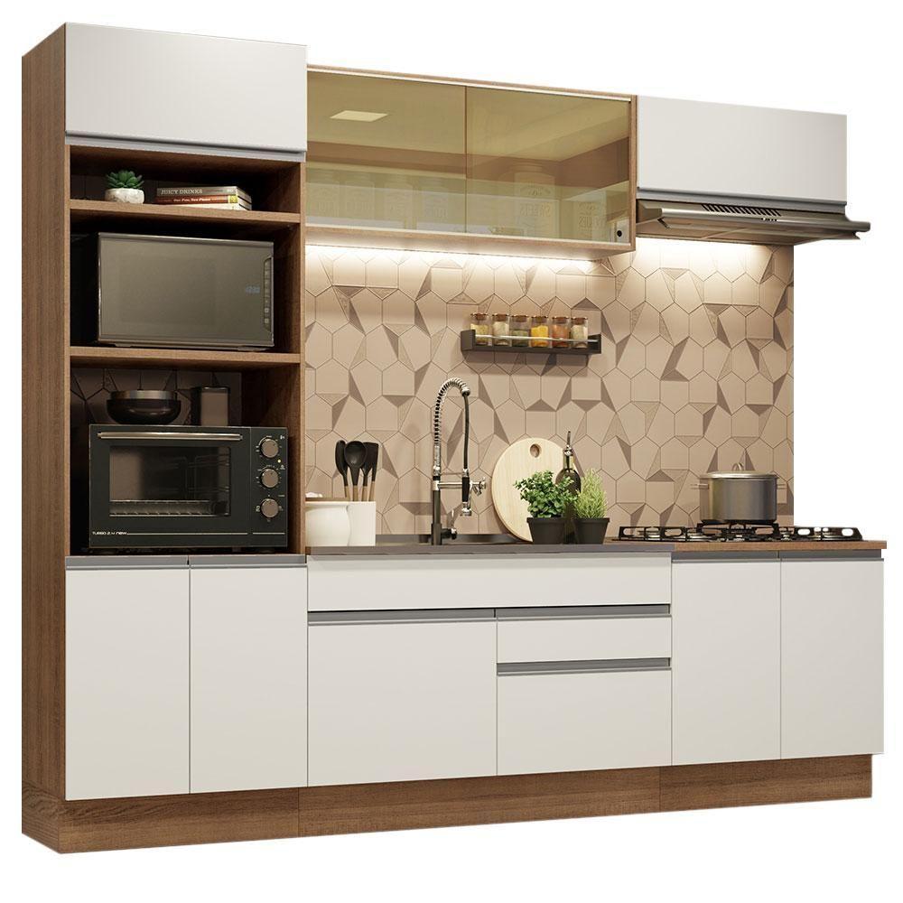 Cozinha Completa 270010 Com Armário E Balcão Rustic/branco - 9