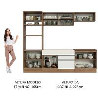 Cozinha Completa 270010 Com Armário E Balcão Rustic/branco - 6