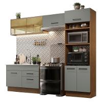 Cozinha Completa 270005 Com Armário E Balcão Rustic/Cinza - 10