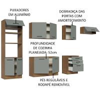 Cozinha Completa 330001 Com Armário E Balcão Rustic/Cinza - 8