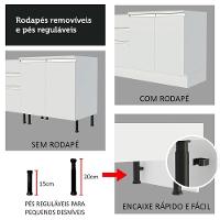 Cozinha Completa 329001 Com Armário E Balcão Branco Branco - 3