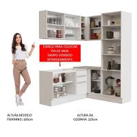 Cozinha Completa 329001 Com Armário E Balcão Branco Branco - 7