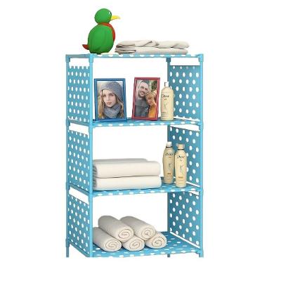 Estante Modular Porta Livros 4 Prateleiras Organizador Brinquedos Quarto Lavanderia Objetos Cozinha Sapateira Multiuso