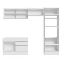 Cozinha Completa 270012 Com Armário E Balcão Branco Branco - 2