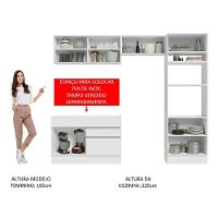 Cozinha Completa 270012 Com Armário E Balcão Branco Branco - 7