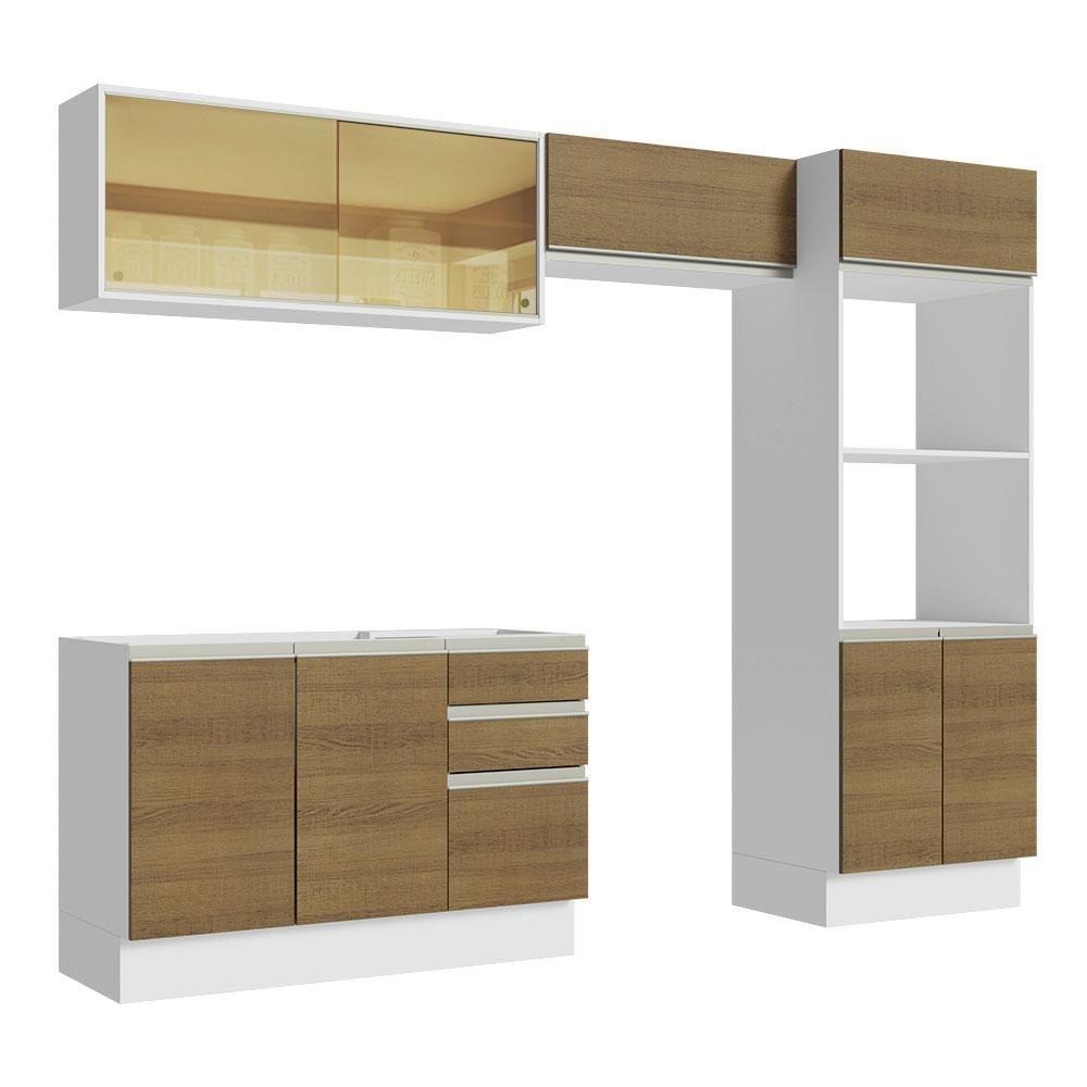 Cozinha Completa 270008 Com Armário E Balcão Branco/Rustic - 2