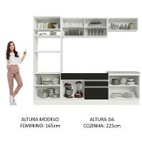 Cozinha Completa 270010 Com Armário E Balcão Branco/Preto - 6