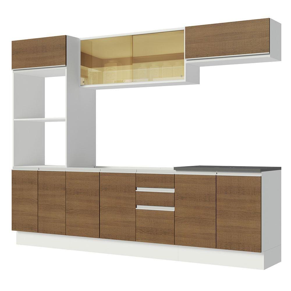 Cozinha Completa 270007 Com Armário E Balcão Branco/Rustic - 2