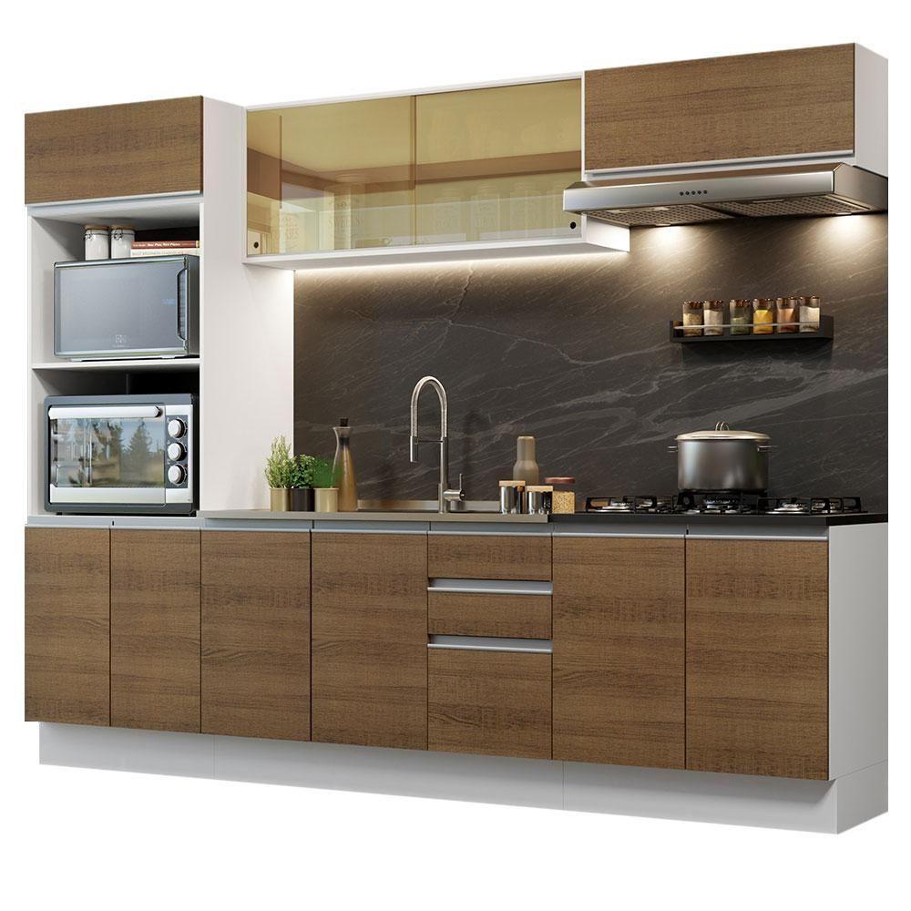 Cozinha Completa 270007 Com Armário E Balcão Branco/Rustic - 10