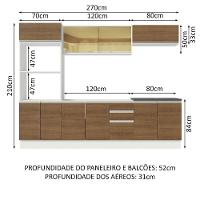 Cozinha Completa 270007 Com Armário E Balcão Branco/Rustic - 17