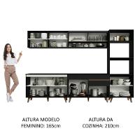 Cozinha Completa Madesa Reims 310002 Com Armário E Balcão Preto - 7