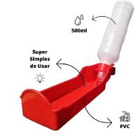 Bebedouro Garrafa Portatil Cachorro 500ml Viagem Carro Passeio Pet Aqua Dog Uso Externo Vermelho