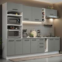 Cozinha Completa 290006 Com Armário E Balcão Branco/Cinza - 1
