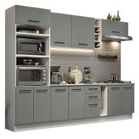 Cozinha Completa 290006 Com Armário E Balcão Branco/Cinza - 10