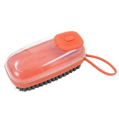 Escova Lava Louça Dispenser De Detergente Limpeza Cozinha Lavanderia Vermelho