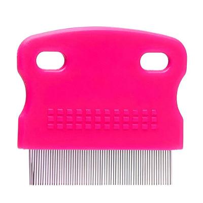 Pente Fino Anti Pulgas Removedor Carrapatos Limpeza Rosa