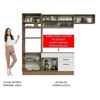 Cozinha Completa 270004 Com Armário E Balcão Rustic/Branco - 7