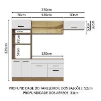 Cozinha Completa 270004 Com Armário E Balcão Rustic/Branco - 9