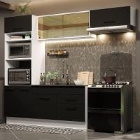 Cozinha Completa 270004 Com Armário E Balcão Branco/Preto - 1