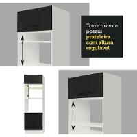 Cozinha Completa 270005 Com Armário E Balcão Branco/Preto