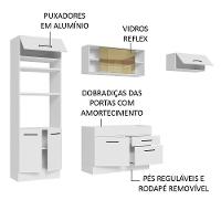 Cozinha Completa 270004 Com Armário E Balcão Branco Branco - 8