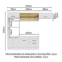Cozinha Completa 270004 Com Armário E Balcão Branco Branco - 9
