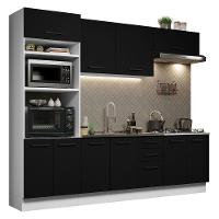 Cozinha Completa 270001 Com Armário E Balcão Branco/Preto - 10