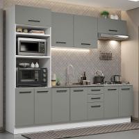 Cozinha Completa 270001 Com Armário E Balcão Branco/Cinza - 1