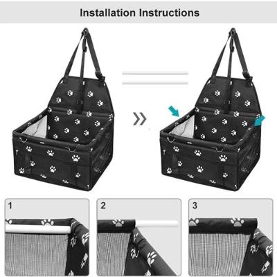 Cadeirinha Pet Assento Cadeira Carro Para Cao Gato Cachorro Passeio Transporte Com Bolso Dobravel Cor:preto
