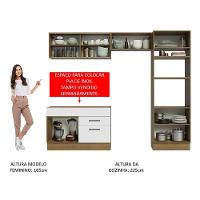 Cozinha Completa 27000 Com Armário E Balcão Rustic/branco - 7