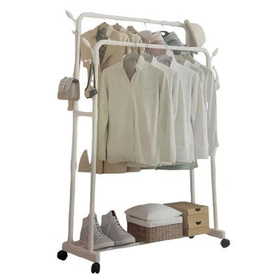 Cabideiro Arara Roupas Dupla Organizador Bolsa Sapato Carrinho Prateleira Armario Sapateira Closet Portatil Rodinhas Bra