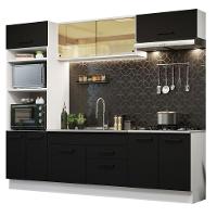 Cozinha Completa 270003 Com Armário E Balcão Branco/Preto - 10