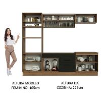 Cozinha Completa 270003 Com Armário E Balcão Rustic/Preto - 8