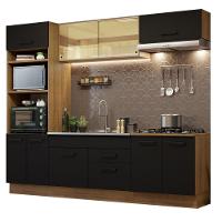 Cozinha Completa 270003 Com Armário E Balcão Rustic/Preto - 12