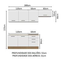 Cozinha Completa 260002 Com Armário E Balcão Rustic/branco - 9