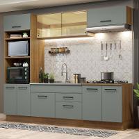 Cozinha Completa 270003 Com Armário E Balcão Rustic/Cinza - 1