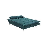 Sofá Cama Casal Berlim 190cm Design Moderno Veludo Azul