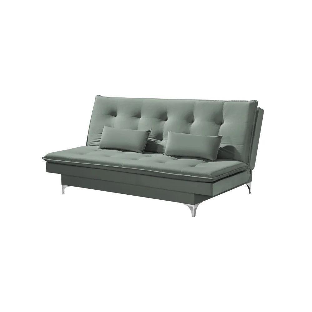 Sofá Cama Casal Berlim 190cm Design Moderno Veludo Cinza - 1