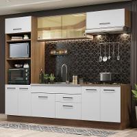 Cozinha Completa 270003 Com Armário E Balcão Rustic/Branco - 1