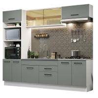 Cozinha Completa 270003 Com Armário E Balcão Branco/Cinza - 10