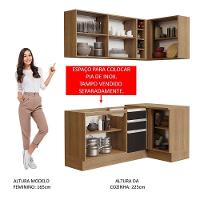 Cozinha Completa 269001 Com Armário E Balcão Rustic/Preto - 7