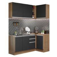 Cozinha Completa 269001 Com Armário E Balcão Rustic/Preto - 10