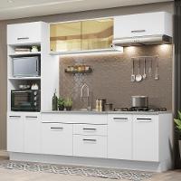 Cozinha Completa 270003 Com Armário E Balcão Branco Branco - 1