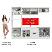 Cozinha Completa 270003 Com Armário E Balcão Branco Branco - 8