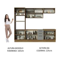 Cozinha Completa 270001 Com Armário E Balcão Rustic/Cinza - 7