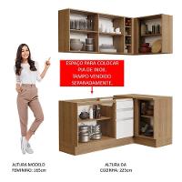 Cozinha Completa 269001 Com Armário E Balcão Rustic/Branco - 7